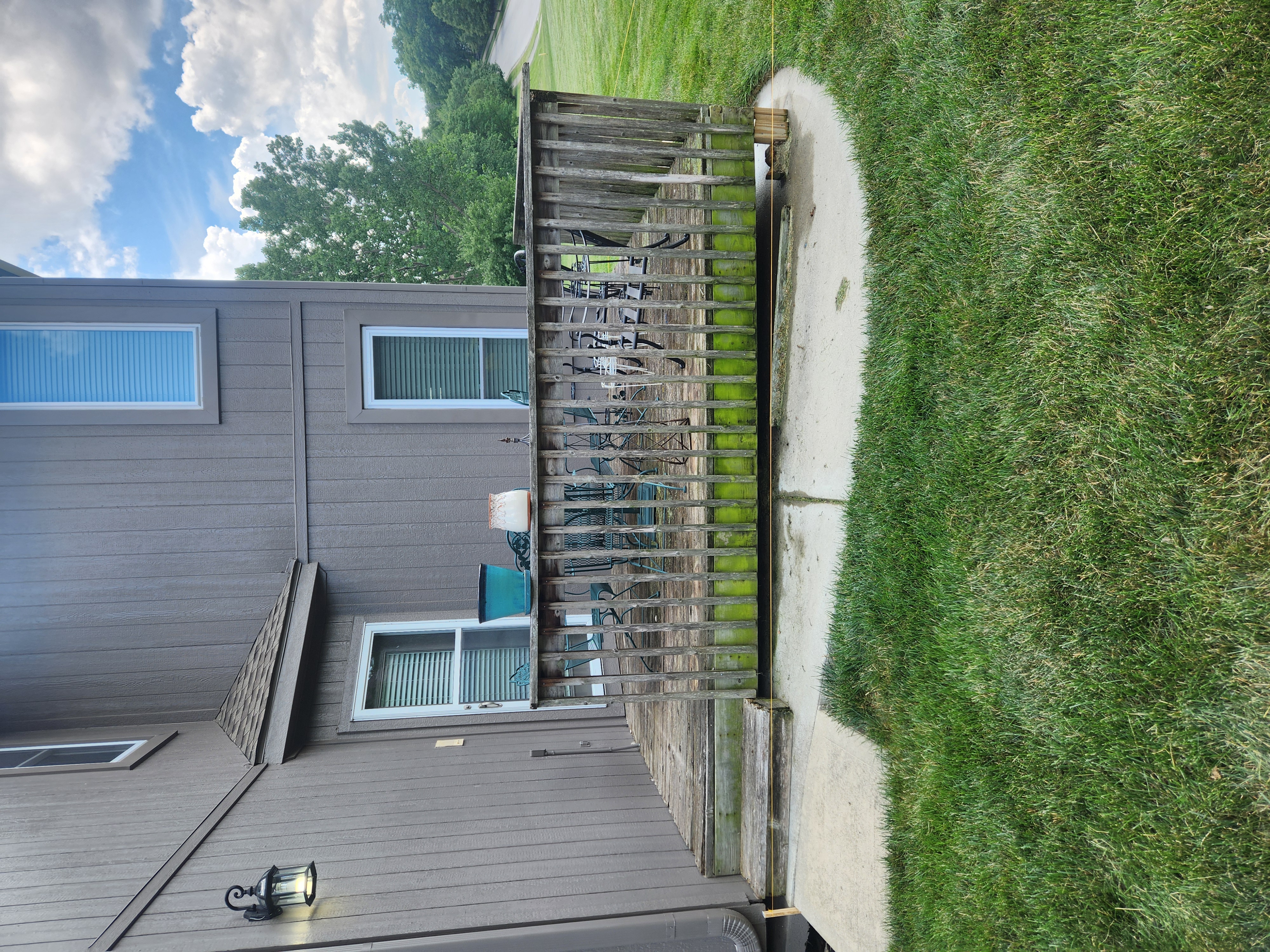 Deck area before construction